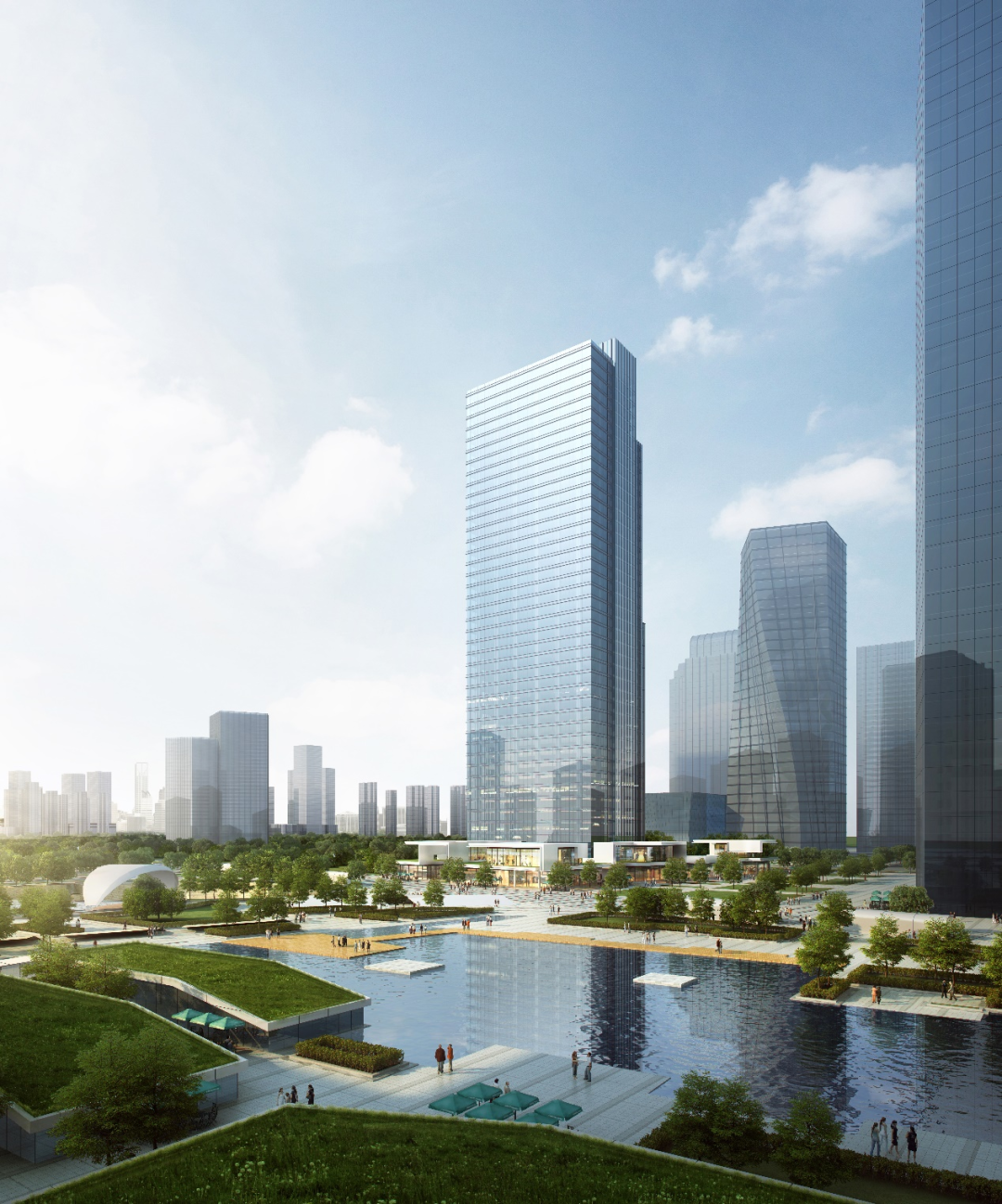 即将上市:封顶！广东金融高新区再添193米写字楼，预计明年完工！ 2